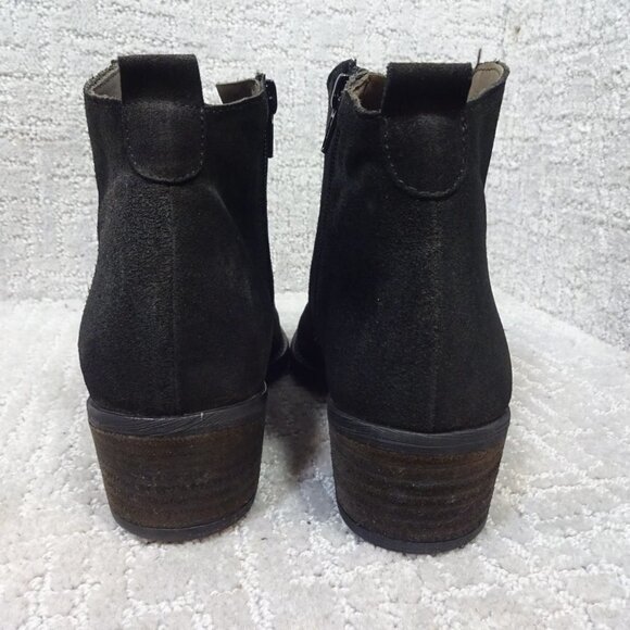 Marroqui Sanchez Womens 39 US 8 Black Suede Zip Boho Western Ankle Boots 19040 - Picture 3 of 10